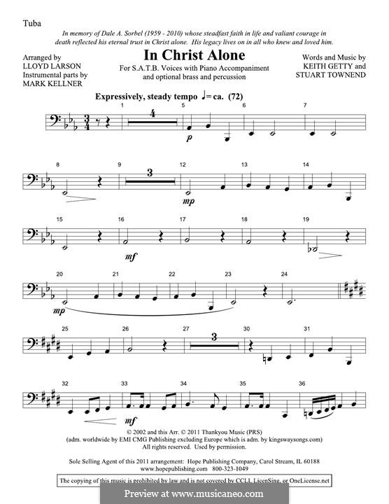In Christ Alone (Newsboys): Tuba part by Keith Getty, Stuart Townend