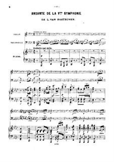 Movement II: Version for piano trio by Ludwig van Beethoven