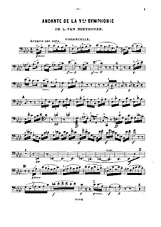 Movement II: Version for piano trio – cello part by Ludwig van Beethoven
