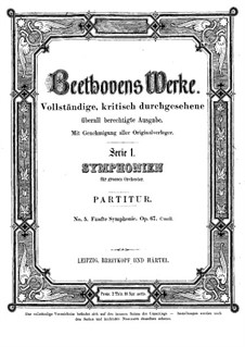 Complete Symphony: Full score by Ludwig van Beethoven