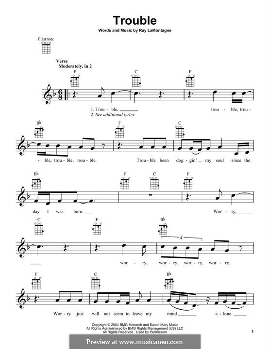 Trouble: For ukulele by Ray LaMontagne