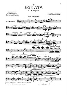 Sonata for Cello and Basso Continuo No.1, G.13: Solo part by Luigi Boccherini