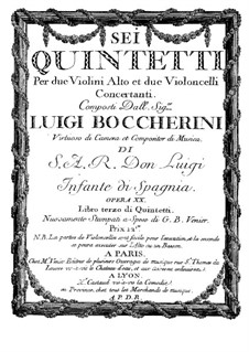 String Quintets, Op.13: Quintet No.6 in E Major – cello I part, G.282 by Luigi Boccherini