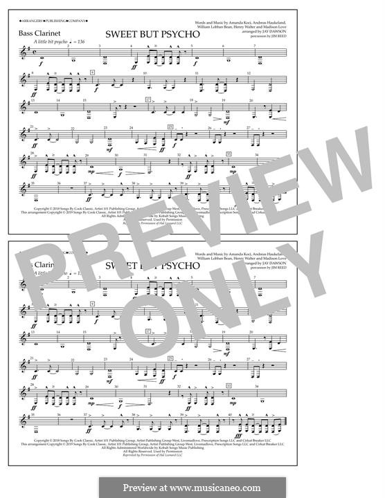 Sweet But Psycho (Ava Max): Bass Clarinet part by Henry Russell Walter, William Lobban-Bean, Madison Love, Andreas Haukeland, Amanda Koci