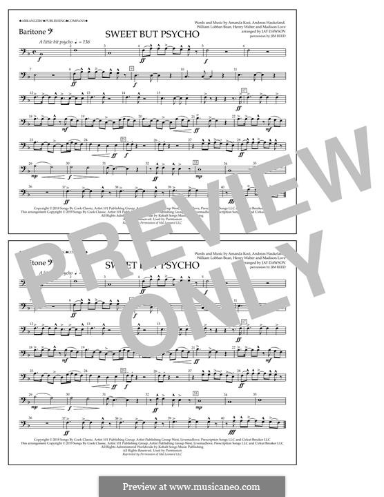 Sweet But Psycho (Ava Max): Baritone B.C. part by Henry Russell Walter, William Lobban-Bean, Madison Love, Andreas Haukeland, Amanda Koci