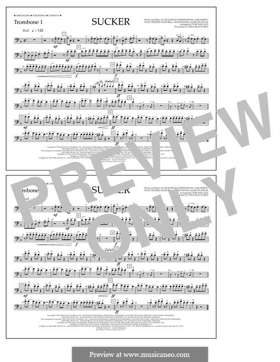 Marching Band version: Trombone 1 part by Joseph Jonas, Kevin Jonas Sr., Nicholas Jonas, Ryan B Tedder, Louis Bell, Frank Dukes