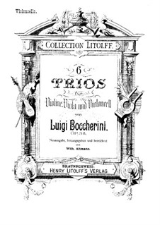 Six String Trios, Op.47 G.107-112: Cello parts by Luigi Boccherini