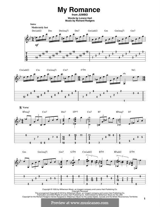 My Romance: For guitar by Richard Rodgers