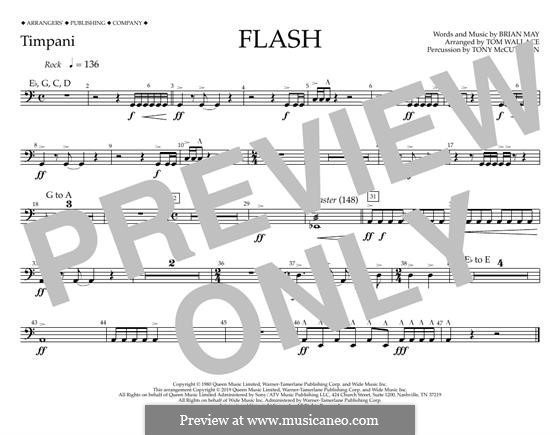 Flash (Queen): Timpani part by Brian May