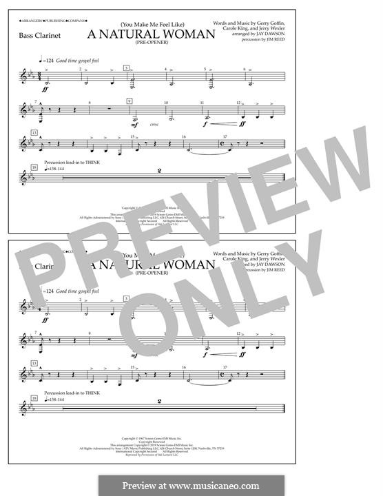 (You Make Me Feel Like) A Natural Woman (Pre-Opener) Aretha Franklin: Bass Clarinet part by Carole King, Gerry Goffin, Jerry Wexler