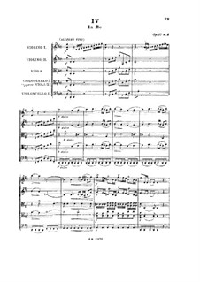 String Quartets, Op.39: Quintet No.3 in D Major, G.339 by Luigi Boccherini