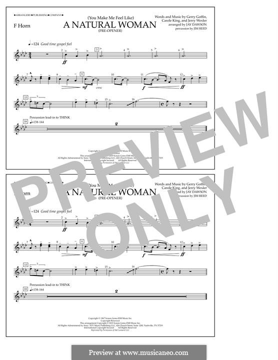 (You Make Me Feel Like) A Natural Woman (Pre-Opener) Aretha Franklin: F Horn part by Carole King, Gerry Goffin, Jerry Wexler