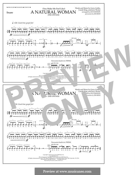 (You Make Me Feel Like) A Natural Woman (Pre-Opener) Aretha Franklin: Snare part by Carole King, Gerry Goffin, Jerry Wexler