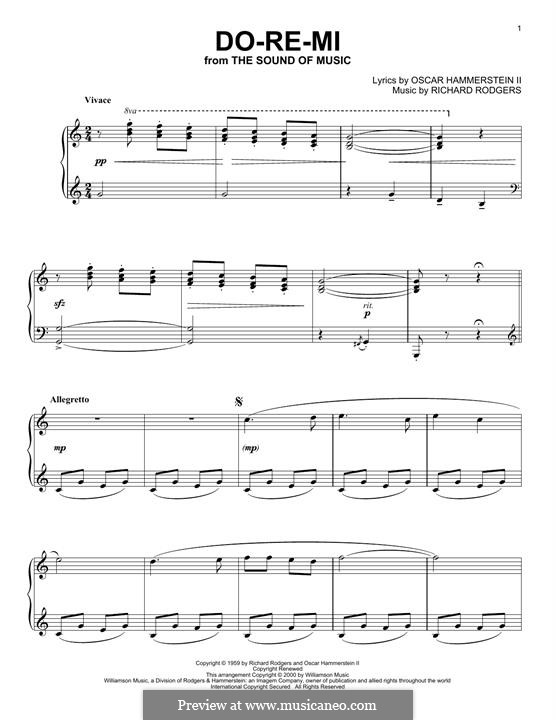 Do-Re-Mi (from The Sound of Music): For piano by Richard Rodgers