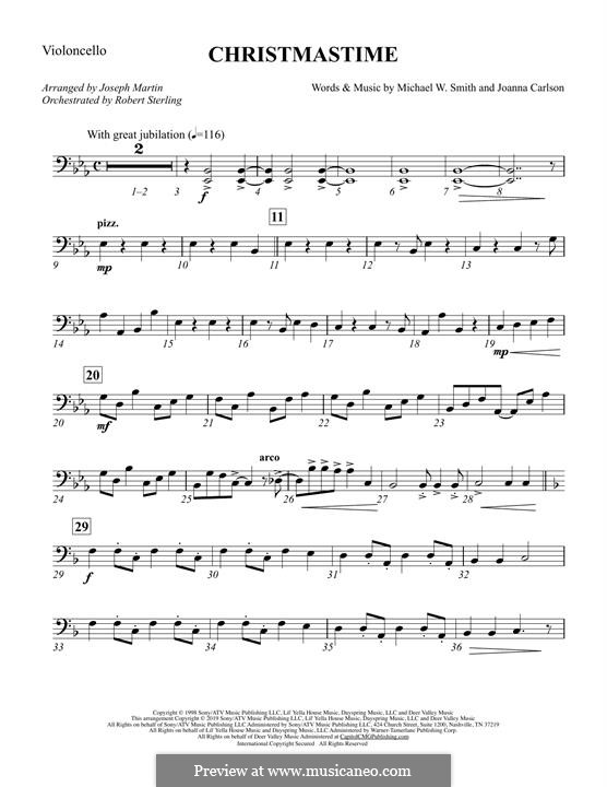 Christmastime by J. Carlson, M.W. Smith sheet music on MusicaNeo