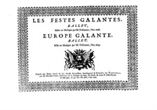 Les fêstes galantes: Soprano II part by Henri Desmarets