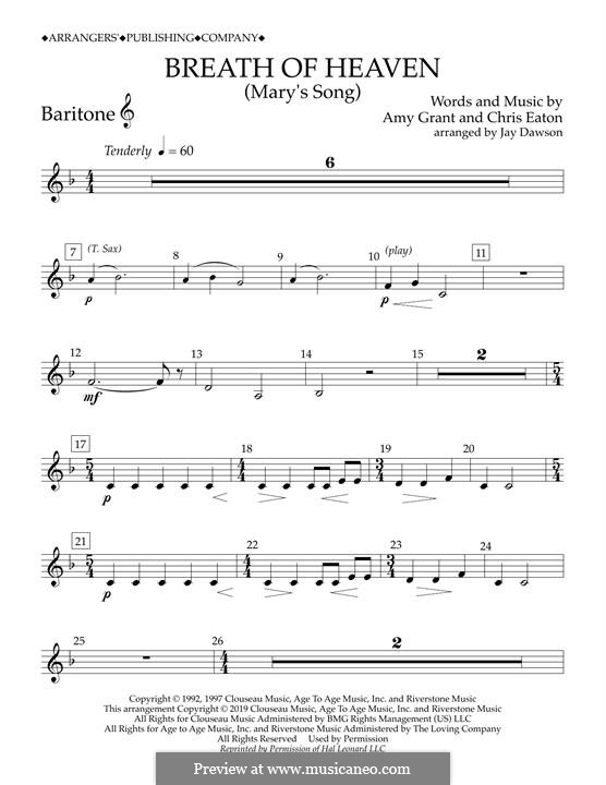 Breath of Heaven (Mary's Song) arr. Jay Dawson: Baritone T.C part by Chris Eaton