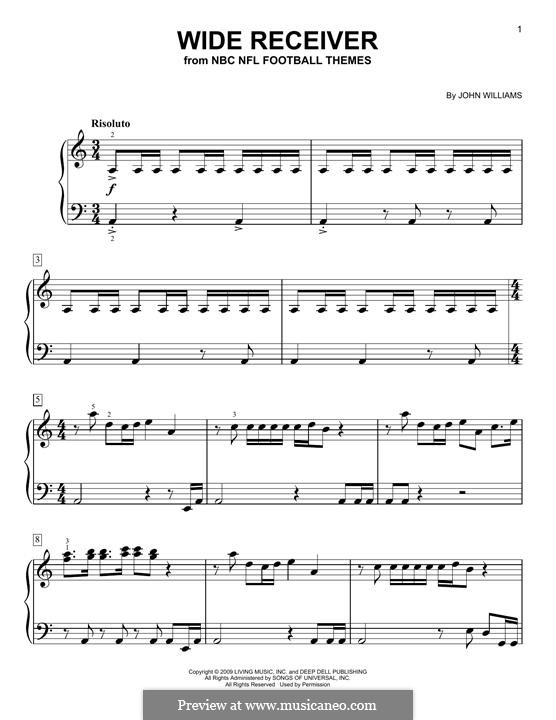 Wide Receiver: For piano by John Williams