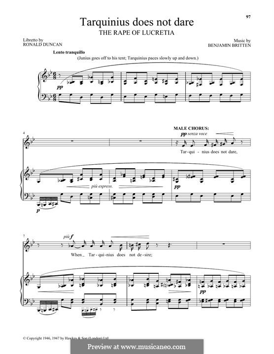 Tarquinius does not dare (from The Rape Of Lucretia): Tarquinius does not dare (from The Rape Of Lucretia) by Benjamin Britten