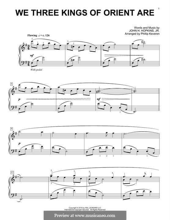 Piano version: Classical version by John H. Hopkins Jr.