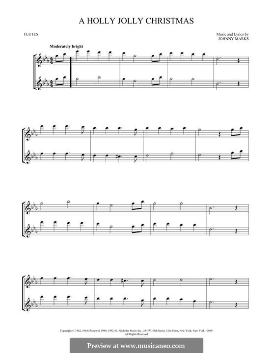 Instrumental version: For two flutes by Johnny Marks