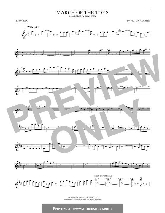 March of the Toys: For tenor saxophone by Victor Herbert