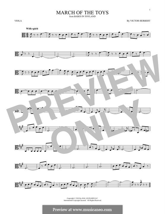 March of the Toys: For viola by Victor Herbert