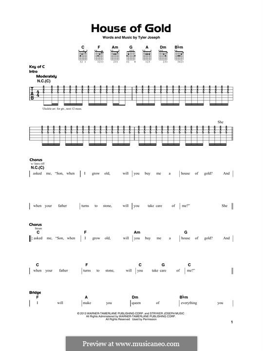 House of Gold (twenty one pilots): For guitar by Tyler Joseph