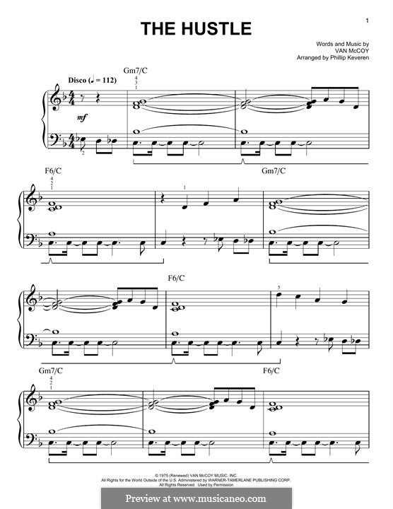 The Hustle: For piano by Van McCoy