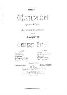 First Suite: Full score by Georges Bizet