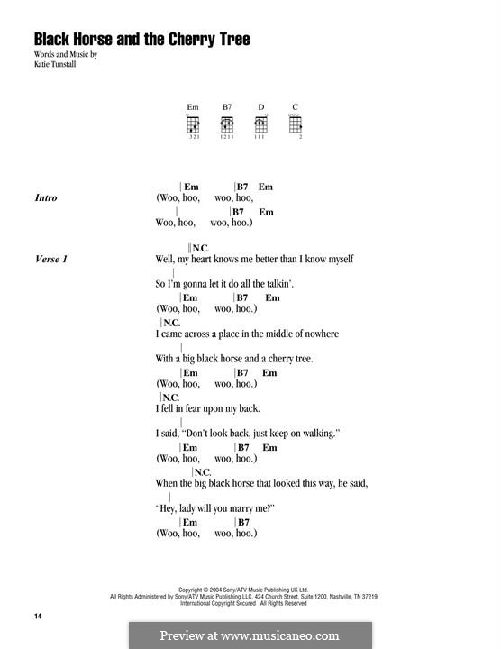 Black Horse and the Cherry Tree: For ukulele by KT Tunstall