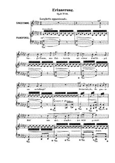 Twelve Songs, Op.5: No.10 Erinnerung (Forebodings) by Robert Franz