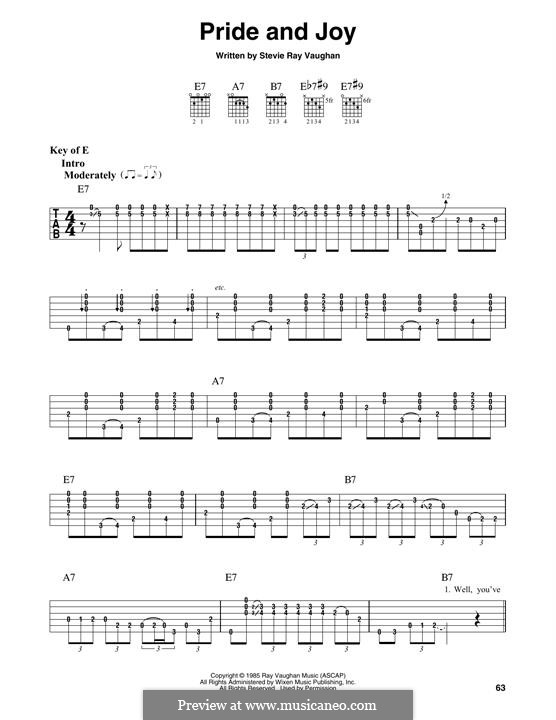Pride and Joy: For guitar by Stevie Ray Vaughan