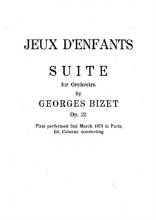 Petite Suite for Orchestra: Full score by Georges Bizet
