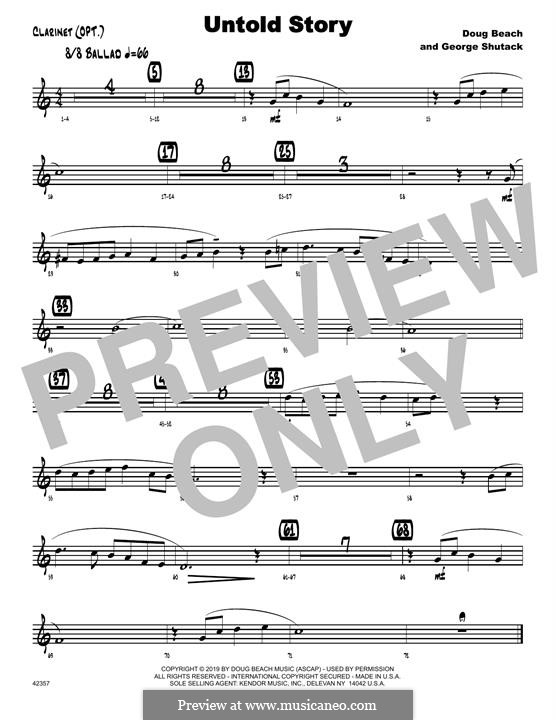 Untold Story: Bb Clarinet part by Doug Beach, George Shutack