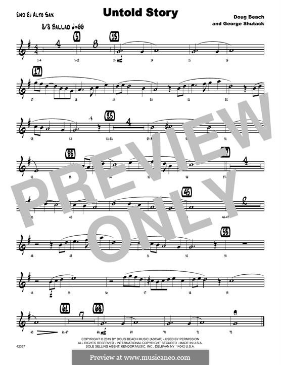 Untold Story: 2nd Eb Alto Saxophone part by Doug Beach, George Shutack