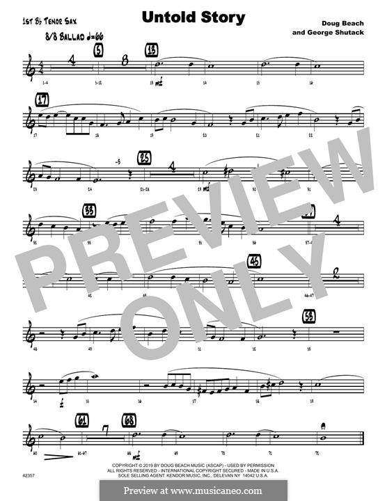 Untold Story: 1st Tenor Saxophone part by Doug Beach, George Shutack