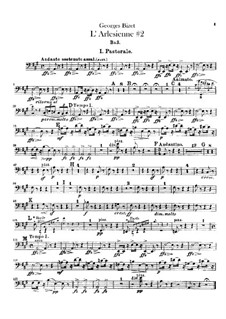 Suite II: Double bass part by Georges Bizet