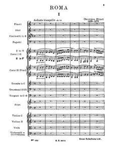 Symphony in C Major 'Roma': Full score by Georges Bizet