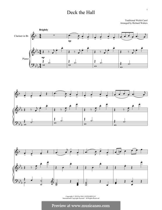 Two instruments version: For clarinet and piano by folklore