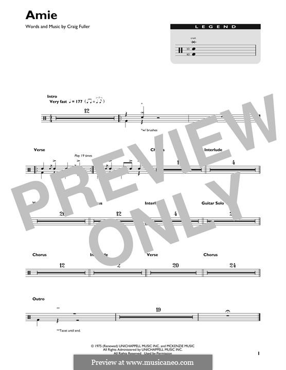Amie (Pure Prairie League): Drum set by Craig Fuller