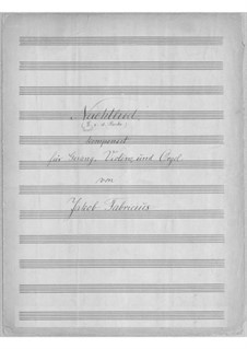 Lys i Natten for Voice, Violin and Organ: German text by Jacob Fabricius
