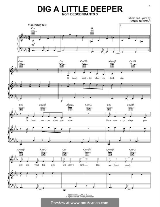 Dig a Little Deeper: For voice and piano (or guitar) by Randy Newman
