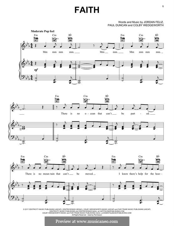 Faith by J. Feliz - sheet music on MusicaNeo