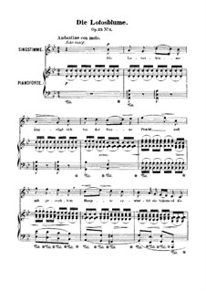 Six Songs, Op.25: No.1 Die Lotosblume (The Lotusflower) by Robert Franz