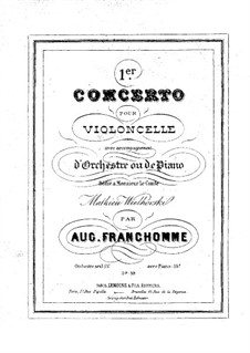 Concerto for Cello and Orchestra No.1, Op.33: Version for cello and piano by Auguste Franchomme