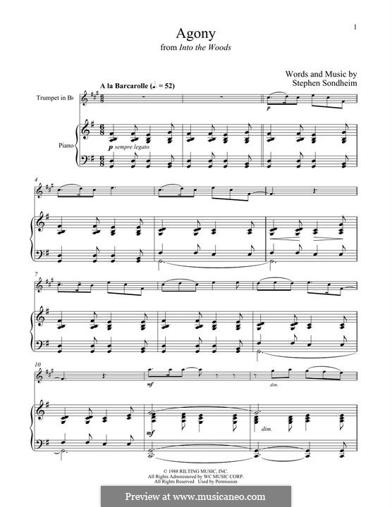 Agony: For trumpet and piano by Stephen Sondheim