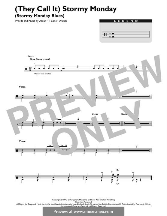 (They Call It) Stormy Monday (Stormy Monday Blues): Drum set by T-Bone Walker