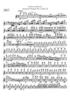 Leonore. Overture No.3, Op.72b: Flutes I, II parts by Ludwig van Beethoven