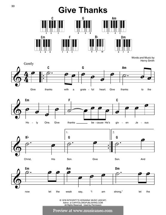 Give Thanks: For piano by Henry Smith